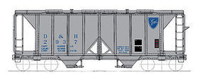 Covered Hopper 1958 Cubic foot Delaware & Hudson HO Scale Model Train Freight Car #48663