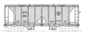 Intermountain Covered Hopper 1958 Cubic foot Birmingham Southern HO Scale Model Train Freight Car #48666 Intermountain Covered Hopper 1958 Cubic foot Birmingham Southern HO Scale Model Train Freight Car #48666