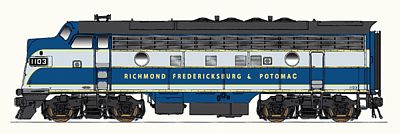 Intermountain EMD F7A DC Richmond, Fredericksburg & Potomac HO Scale Model Train Freight Car #49055