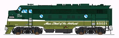 Intermountain EMD F3A - Standard DC - Northern Pacific HO Scale Model Train Diesel Locomotive #49112