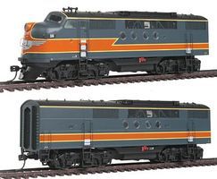 Intermountain EMD FTA-B Set DCC Milwaukee Road gray, orange HO Scale Model Train Diesel Locomotive #49217 Intermountain EMD FTA-B Set DCC Milwaukee Road gray, orange HO Scale Model Train Diesel Locomotive #49217