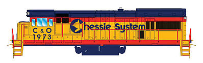 Intermountain U18B DC Chessie System HO Scale Model Train Diesel Locomotive #49487