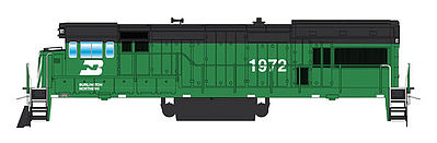 Intermountain U18B DC Burlington Northern HO Scale Model Train Diesel Locomotive #49488