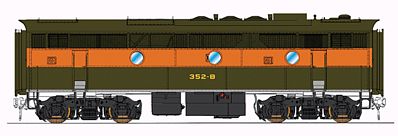 Intermountain EMD F3B - Standard DC - Great Northern HO Scale Model Train Diesel Locomotive #49606