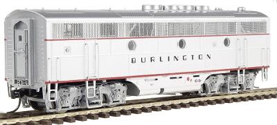 Intermountain EMD F3B DC Chicago, Burlington & Quincy Silver HO Scale Model Train Diesel Locomotive #49617