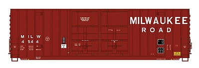 Intermountain Gunderson 50 Hi-Cube Double-Plug Door Boxcar - Ready to Run - Value Line Milwaukee Road (1970s, Boxcar Red, Medium Lettering) - N-Scale