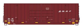 Intermountain Gunderson 50' Hi-Cube Double-Plug Door Boxcar Ready to Run Value Line BNSF Railway (Boxcar Red, yellow Conspicuity Marks, Small Wedge Logo) N-Scale