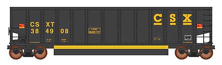 Intermountain 13-Panel Coalporter Coal Gondola 6-Pack - Ready to Run - Value Line CSX (black, yellow) - N-Scale