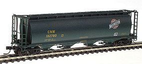 Intermountain 59' 4-Bay Cylindrical Covered Hopper Trough Hatch Version Ready to Run Chicago & North Western (dark green w/yellow lettering) N-Scale Intermountain 59' 4-Bay Cylindrical Covered Hopper Trough Hatch Version Ready to Run Chicago & North Western (dark green w/yellow lettering) N-Scale