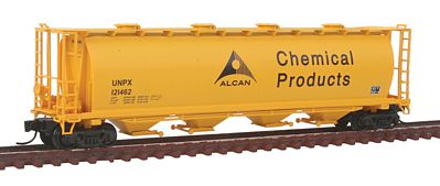 Intermountain 59 4-Bay Cylindrical Covered Hopper Alcan Chemical N Scale Model Train Freight Car #65232