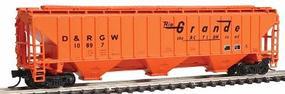 PS2CD 4750 Cubic Foot 3-Bay Covered Hopper D&RGW N Scale Model Train Freight Car #65306