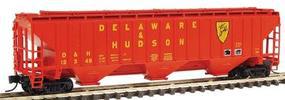PS2CD 4750 Cubic Foot 3-Bay Covered Hopper D&H N Scale Model Train Freight Car #65309