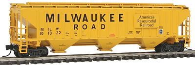 Intermountain PS2CD 4750 Cubic Foot 3-Bay Covered Hopper Milwaukee N Scale Model Train Freight Car #65350