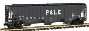 PS2CD 4750 Cubic Foot 3-Bay Covered Hopper P&LE N Scale Model Train Freight Car #65369