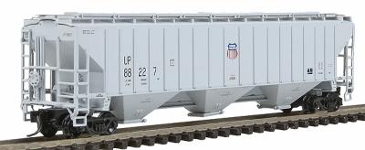 Intermountain PS2CD 4750 Cubic Foot 3-Bay Covered Hopper UP N Scale Model Train Freight Car #65371