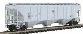 PS2CD 4750 Cubic Foot 3-Bay Covered Hopper UP N Scale Model Train Freight Car #65371