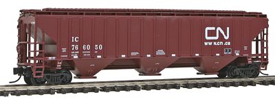 Intermountain PS2CD 4750 Cubic Foot 3-Bay Covered Hopper CN N Scale Model Train Freight Car 65372