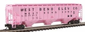 PS2CD 4750 Cubic Foot 3-Bay Covered Hopper West Bend N Scale Model Train Freight Car #65395