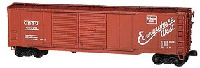 Intermountain AAR 50' Standard Double-Door Boxcar Ready to Run CB&Q ''Everywhere West'' & ''Way of the Zephyrs'' (Mineral Red, white letter N-Scale