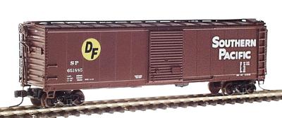 Intermountain 50 AAR Single-Door Box Car - Assembled Southern Pacific (Boxcar Red w/white Lettering & yellow DF Logo) - N-Scale
