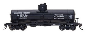 Intermountain ACF Type 27 Riveted 8000-Gallon Tank Car Ready to Run Spencer Kellogg & Sons, Inc. (black w/white lettering) N-Scale Intermountain ACF Type 27 Riveted 8000-Gallon Tank Car Ready to Run Spencer Kellogg & Sons, Inc. (black w/white lettering) N-Scale