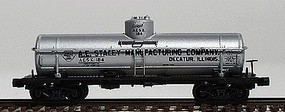 Intermountain ACF Type 27 Riveted 8000-Gallon Tank Car Ready to Run A.E. Staley Manufacturing Co. (silver, black letering) N-Scale Intermountain ACF Type 27 Riveted 8000-Gallon Tank Car Ready to Run A.E. Staley Manufacturing Co. (silver, black letering) N-Scale