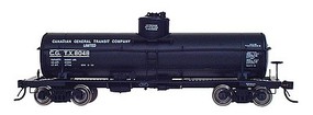 Intermountain ACF Type 27 Riveted 8000-Gallon Tank Car Ready to Run Canadian General Transit (black w/white lettering) N-Scale Intermountain ACF Type 27 Riveted 8000-Gallon Tank Car Ready to Run Canadian General Transit (black w/white lettering) N-Scale