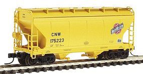 Intermountain ACF 2-Bay Center-Flow Covered Hopper Chicago & NW N Scale Model Train Freight Car #66522 Intermountain ACF 2-Bay Center-Flow Covered Hopper Chicago & NW N Scale Model Train Freight Car #66522