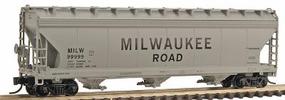 Intermountain ACF 4650 Cubic Foot Center Flow 3-Bay Hopper Assembled Milwaukee Road N-Scale