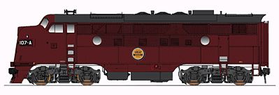 Intermountain EMD F3A - Standard DC - Chicago Great Western N Scale Model Train Diesel Locomotive #69134