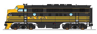 Intermountain EMD F3A - LokSound & DCC Denver & Rio Grande Western (Bumblebee, black, Aspen Gold) - N-Scale