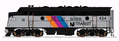 Intermountain EMD F7A - Standard DC - NJ Transit N Scale Model Train Diesel Locomotive #69286