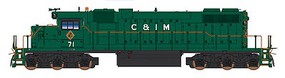 Intermountain EMD SD38-2 w/LokSound & DCC Chicago & Illinois Midland (green) N-Scale Intermountain EMD SD38-2 w/LokSound & DCC Chicago & Illinois Midland (green) N-Scale