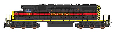 Intermountain EMD SD38-2 - Standard DC Iowa Interstate (black, red, yellow) - N-Scale