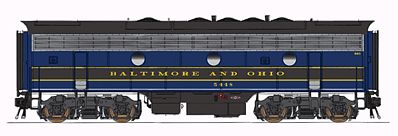 Intermountain EMD F7B - Standard DC - Baltimore & Ohio N Scale Model Train Diesel Locomotive #69708