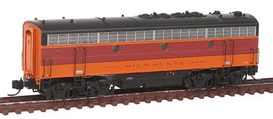 Intermountain EMD F7B - Standard DC - Milwaukee Road N Scale Model Train Diesel Locomotive #69750