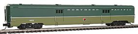 Intermountain Centralia Car Shops Streamlined Smooth-Side Baggage Car Ready to Run Northern Pacific (2-Tone Green) N-Scale