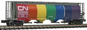 Intermountain 59' 4-Bay Cylindrical Covered Hopper Canadian National Z Scale Model Train Freight Car #85225 Intermountain 59' 4-Bay Cylindrical Covered Hopper Canadian National Z Scale Model Train Freight Car #85225