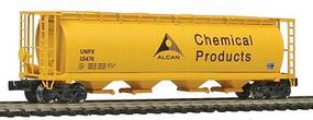 Intermountain 59' 4-Bay Cylindrical Covered Hopper Alcan Chemical Z Scale Model Train Freight Car #85232