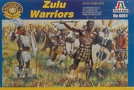 Italeri Zulu Warriors Plastic Model Military Figure Kit 1/72 Scale #06051