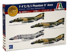 Italeri F-4 C/D/J Phantom USAF/Navy/Vietnam Aces Plastic Model Airplane Kit 1/72 Scale #1373s Italeri F-4 C/D/J Phantom USAF/Navy/Vietnam Aces Plastic Model Airplane Kit 1/72 Scale #1373s