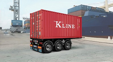 Tecnokar 20' Container Trailer Truck Anhänger 1:24 Model Kit Italeri 3887