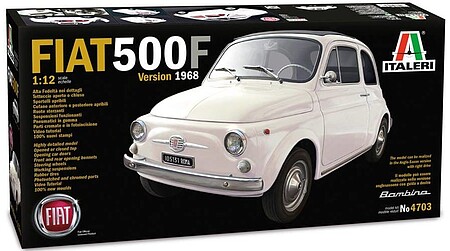 Italeri Fiat 500F 1968 Plastic Model Car Kit 1/12 Scale #4703s