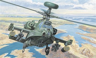 Italeri AH-64D New Apache Longbow - Plastic Model Helicopter Kit - 1/72 Scale - #550080s