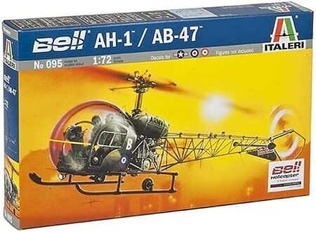 Italeri OH-13/AB-47 Plastic Model Helicopter Kit 1/72 Scale #550095