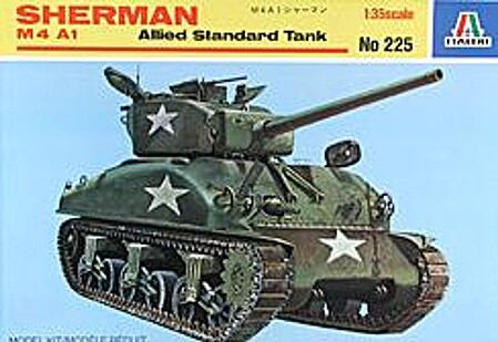 Italeri Sherman M4-A1 Plastic Model Military Vehicle Kit 1/35 Scale #550225