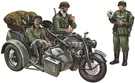 Italeri U.S. Motorcycles 1:35 Scale Military Model Kit Multi-Colored