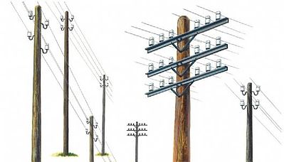 Italeri Telegraph Poles Plastic Model Military Diorama Kit 1/35 Scale #550404