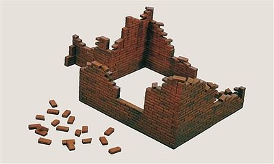 Italeri Shelled Brick Walls Plastic Model Military Diorama Kit 1/35 Scale #550405