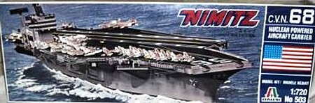 Italeri U.S.S. Nimitz Plastic Model Military Ship Kit 1/720 Scale #550503